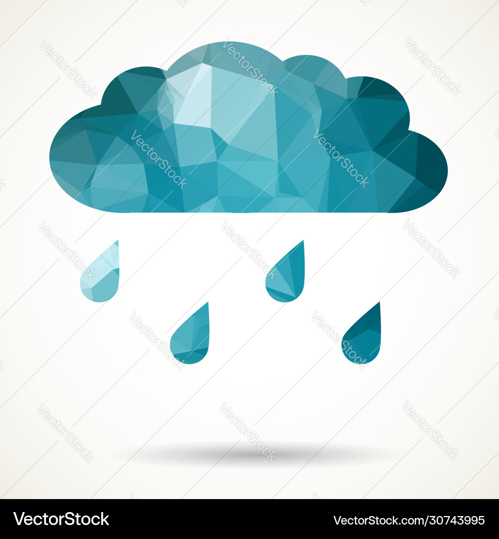 Triangular cloud Vector Image