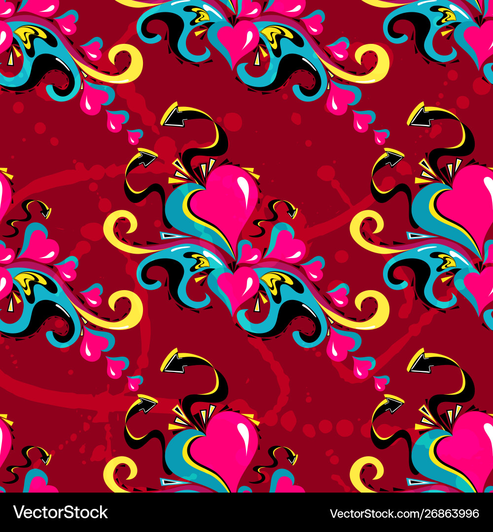 Abstract color pattern in graffiti style quality Vector Image
