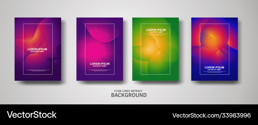 Abstract flow lines pattern background vector image