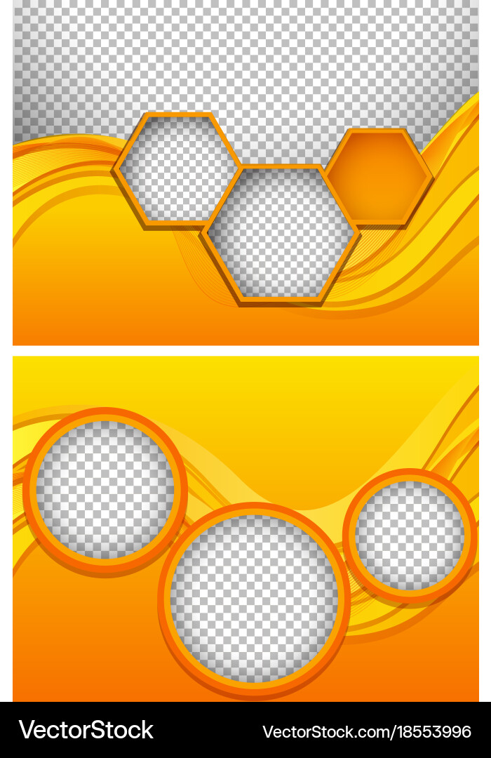 Background template with yellow patterns vector image