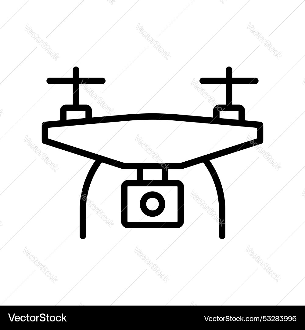Camera drone icon outline style design isolated Camera drone icon outline style design isolated vector image