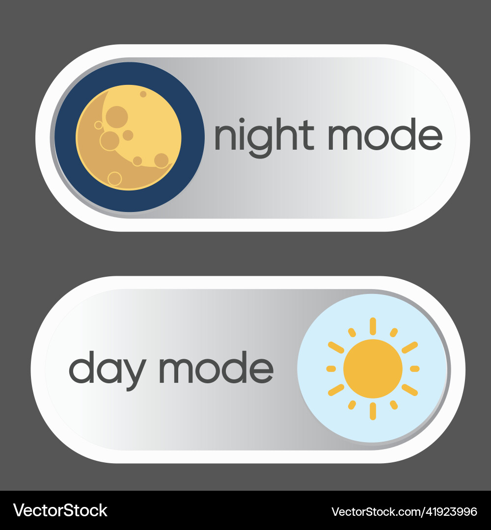 Concept of gadget interface switch to day Concept of gadget interface switch to day vector image