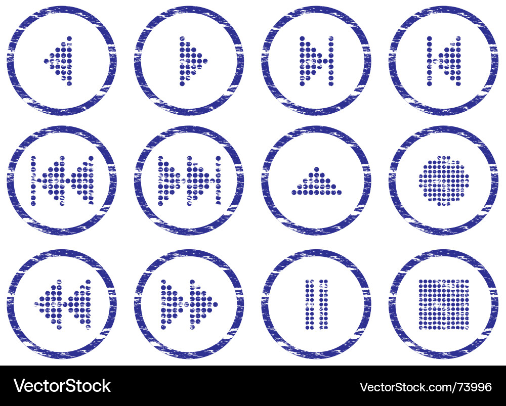 Multimedia navigation buttons vector image