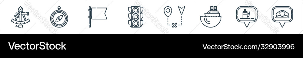 Navigation und Karten Liniensymbole lineare Set Qualität Navigation und Karten Liniensymbole lineare Set Qualität vektorbild