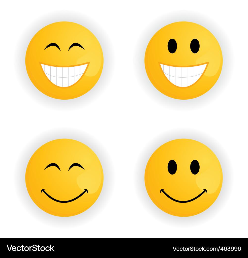 Smiling Faces Collection Vector Image