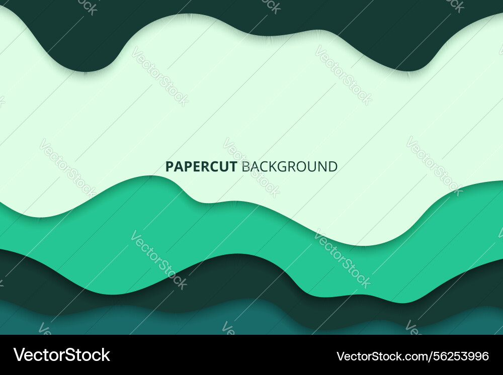Smooth layered abstract papercut background vector image