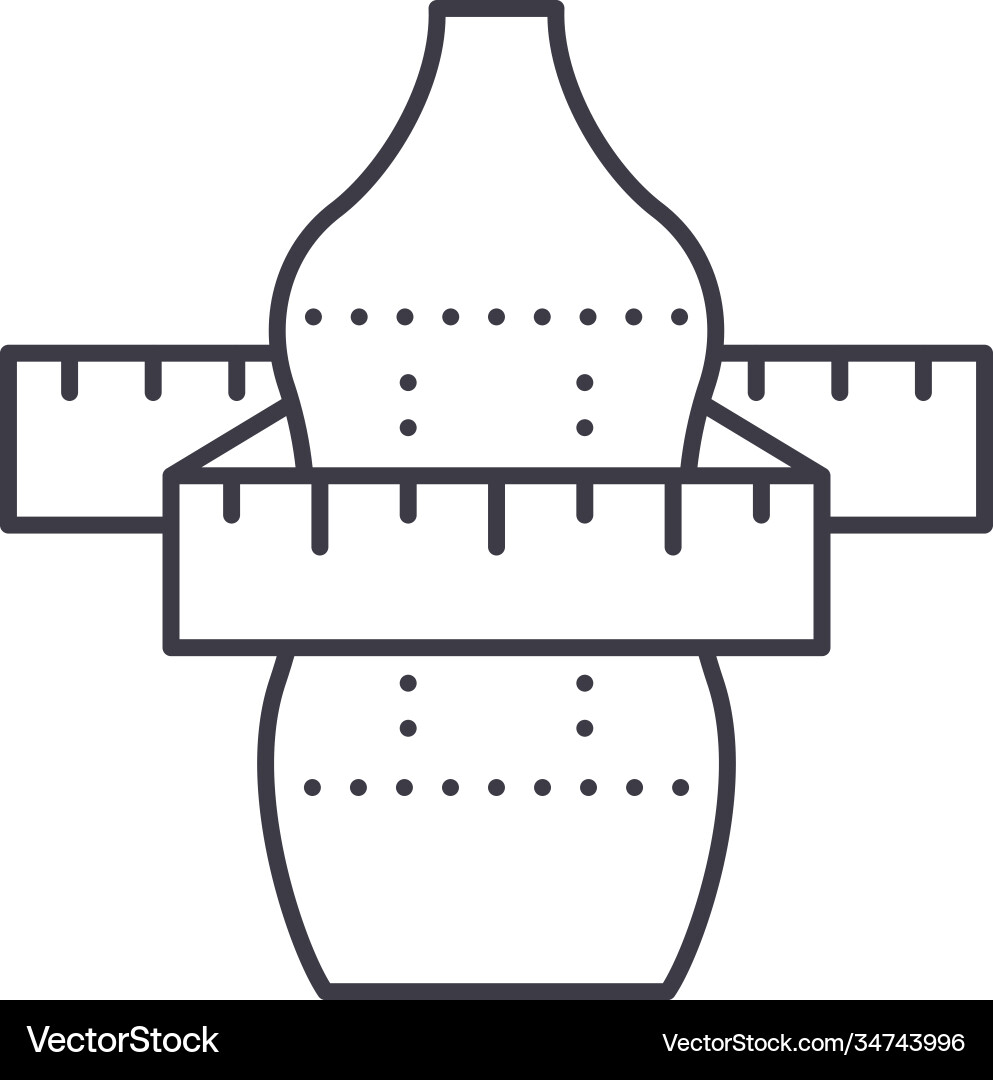 Tailoring icon linear isolated thin Vector Image