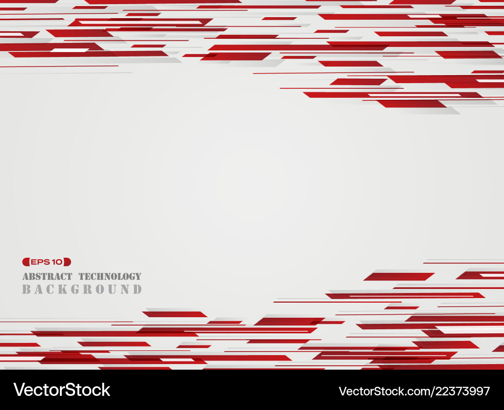 Abstract Red Stripe Technology Background Vector Image