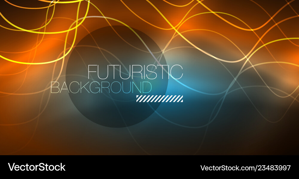Abstract shiny glowinng color wave design element Vector Image