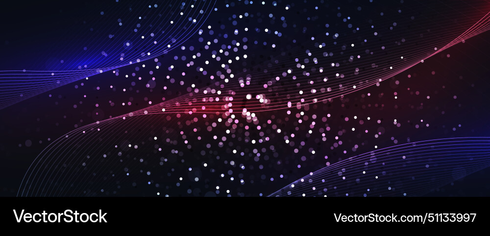 Abstract technology digital circles of particles Vector Image