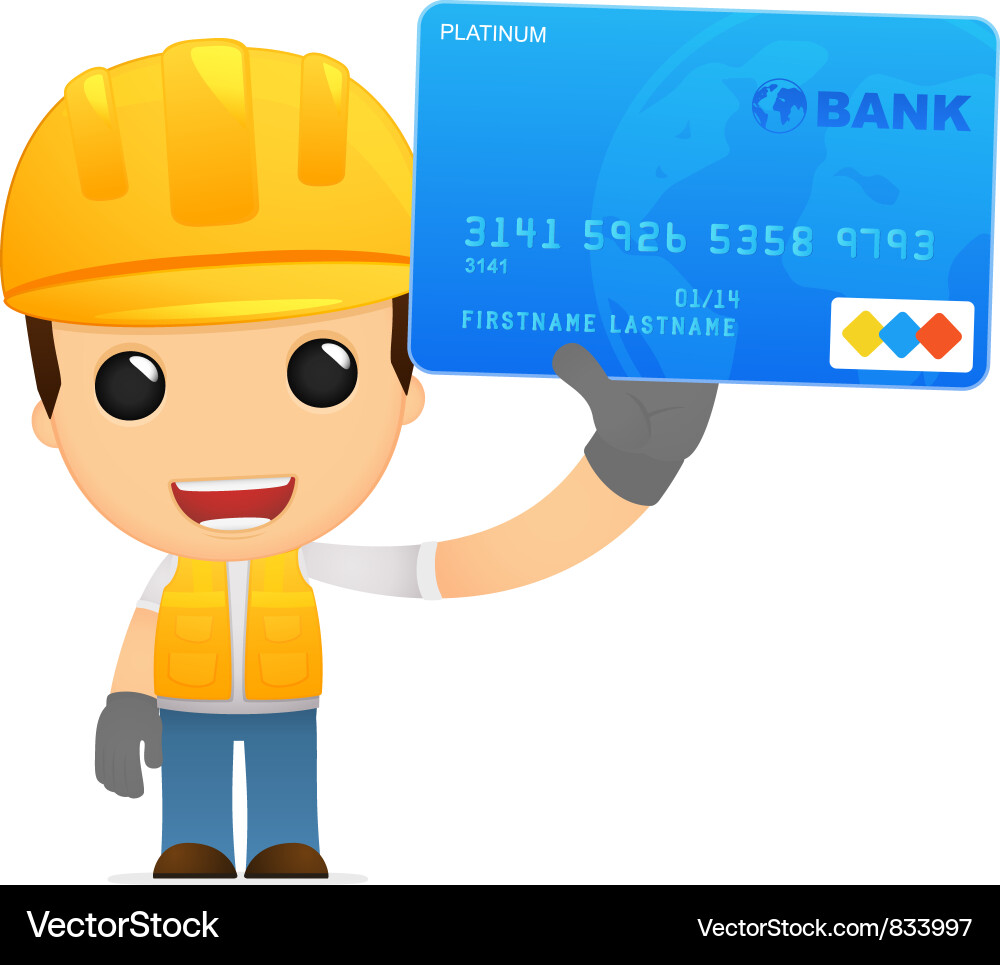 Cartoon Builder Character Vector Image