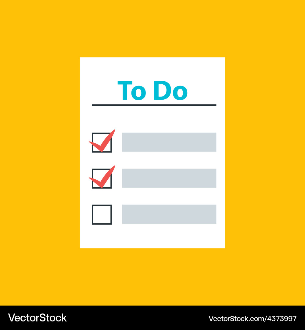 Checklist with Task List vector image