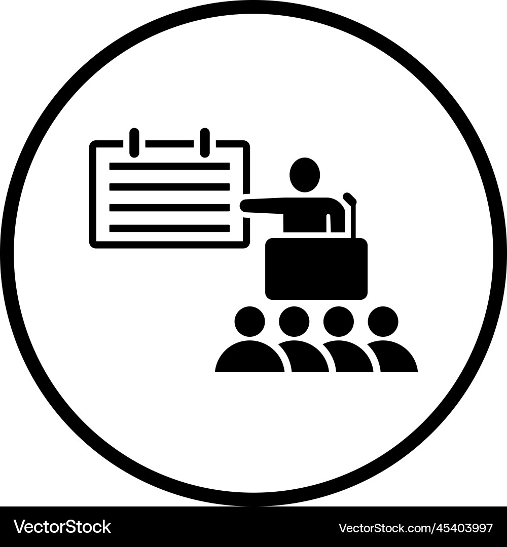 Class lecture icon Vector Image