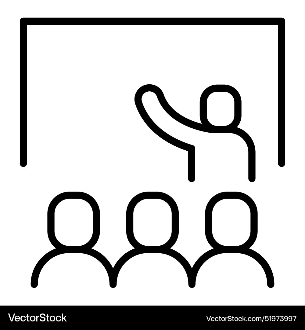 Classroom icon in thin line style graphic design Vector Image