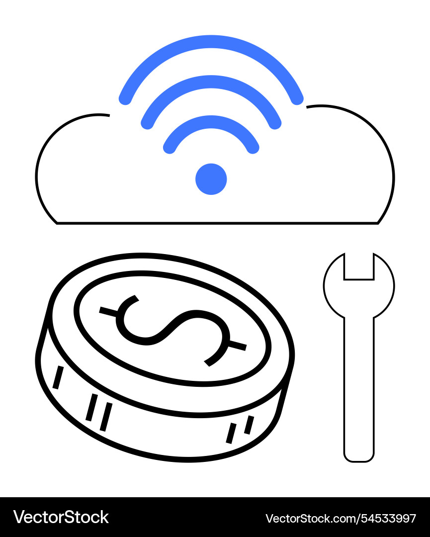 Cloud computing financial investment and tech Cloud computing financial investment and tech vector image