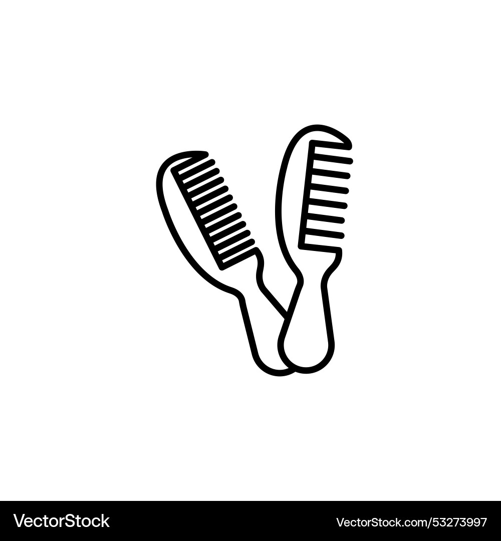Comb line icon graphic simple Comb line icon graphic simple vector image