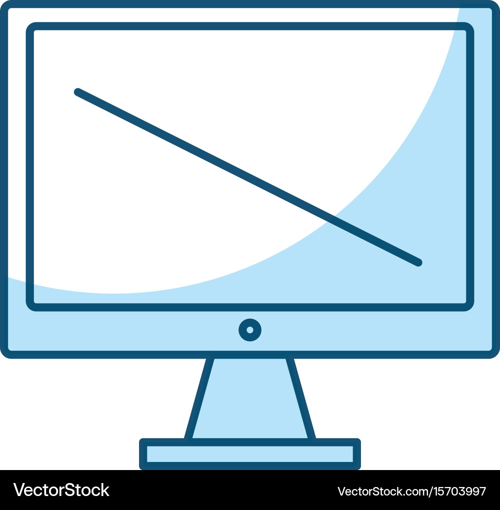 Computer display isolated icon Vector Image