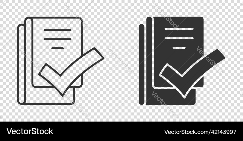 Document checklist icon in flat style report Document checklist icon in flat style report Vector Image