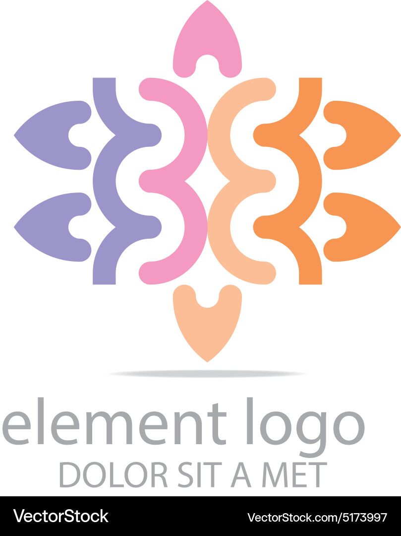 Elements lines design abstract vector image