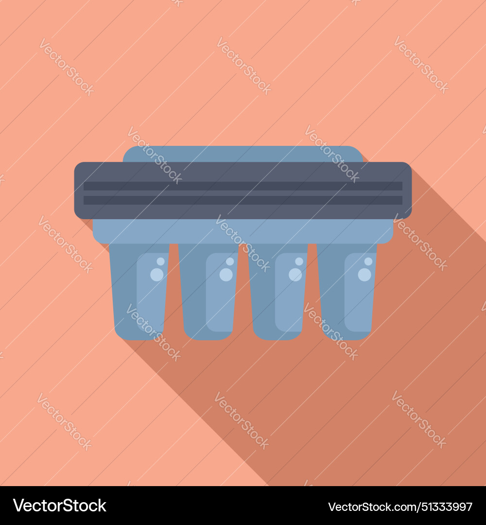 Flat design style water filter icon Royalty Free Vector