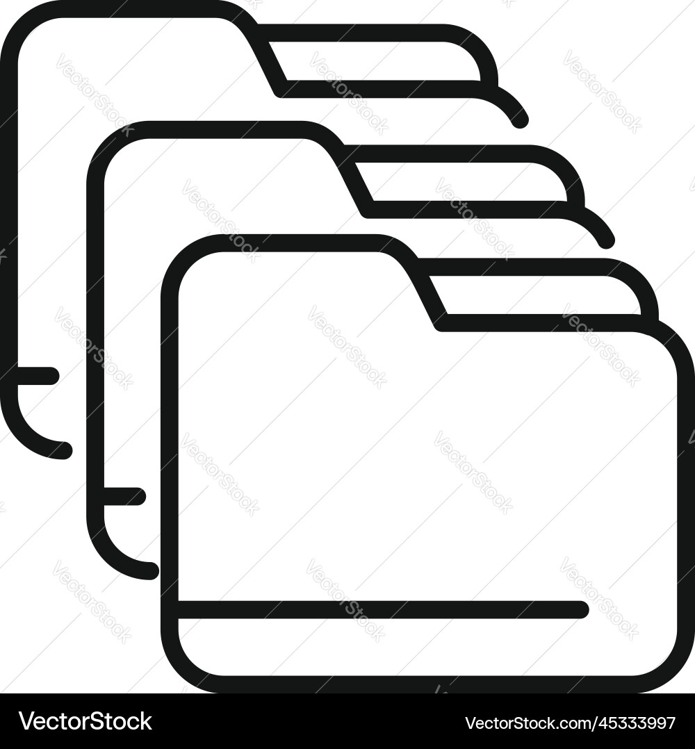 Folder backup icon outline data cloud Folder backup icon outline data cloud vector image