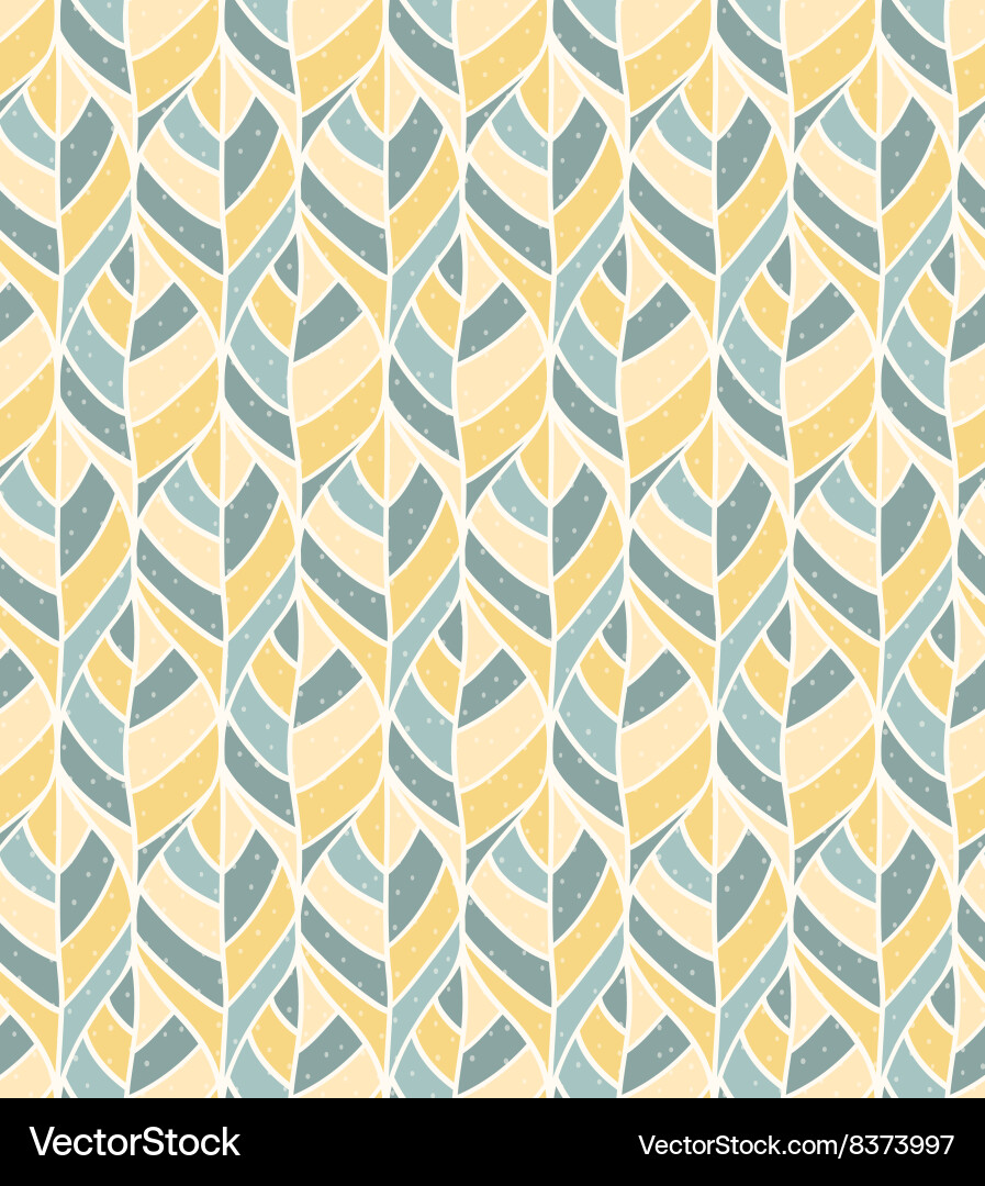 Geometric Leaf Pattern Vector Image