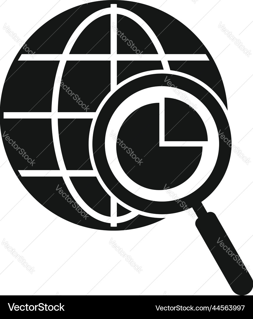 Global market icon simple target segment Global market icon simple target segment vector image