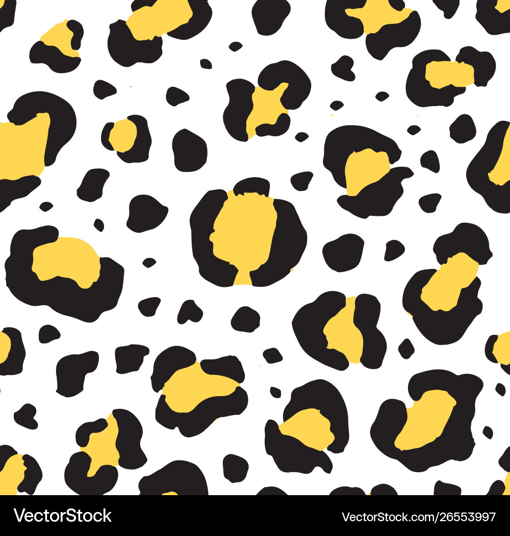 Leopard Print Seamless Pattern vector image