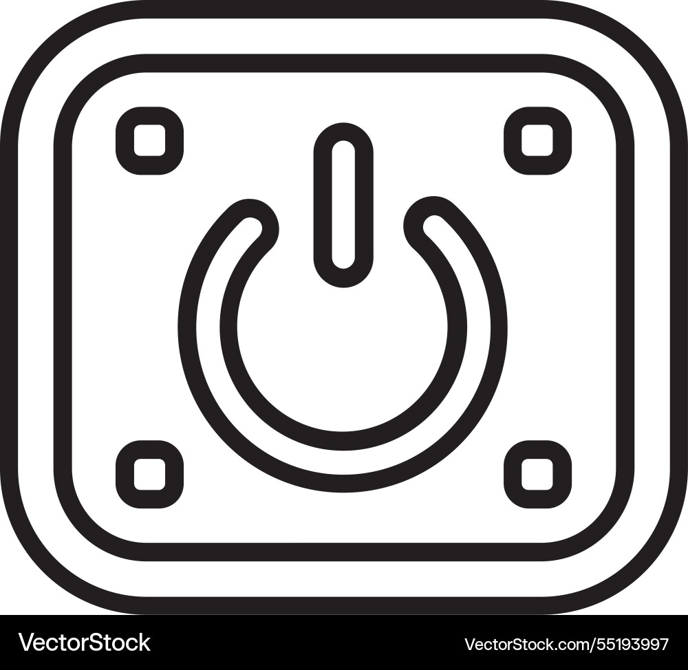 Power button line icon design Vector Image