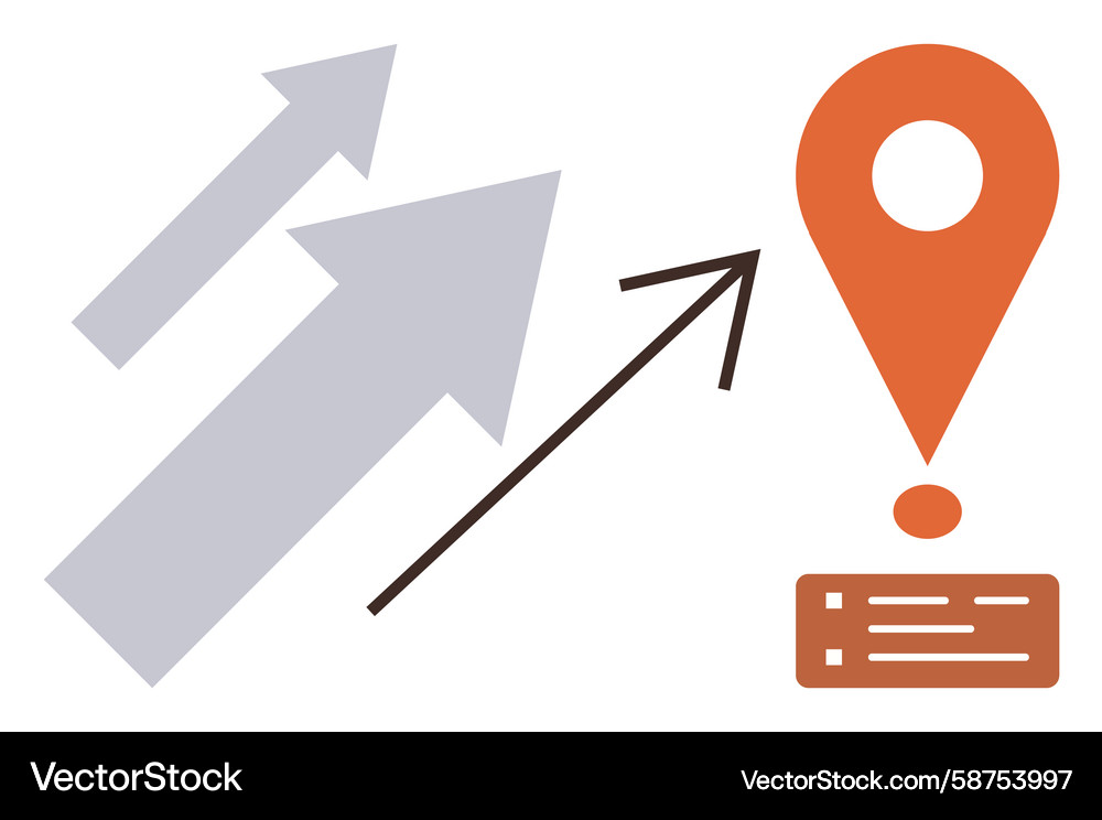 Progress and navigation concept with arrows and Vector Image
