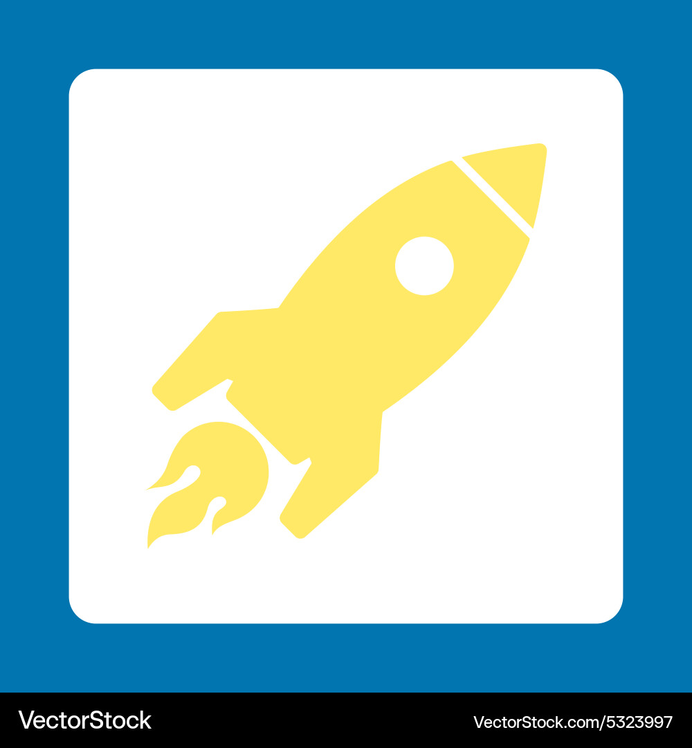 Rocket launch icon from commerce buttons overcolor vector image