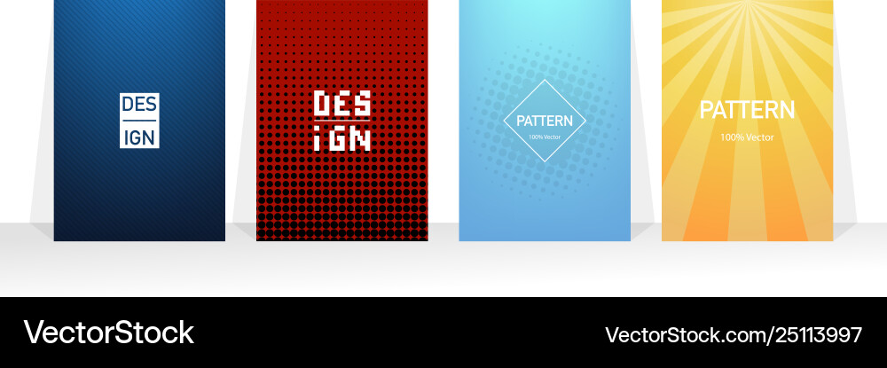 Set geometric pattern background design Set geometric pattern background design Vector Image