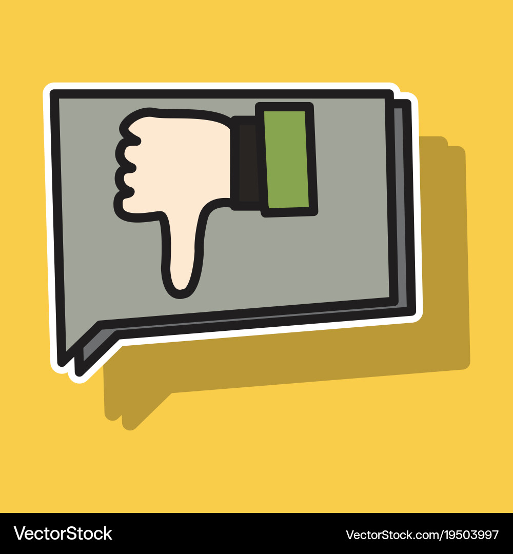 Unlike icon sticker web pointer in eps 10 vector image