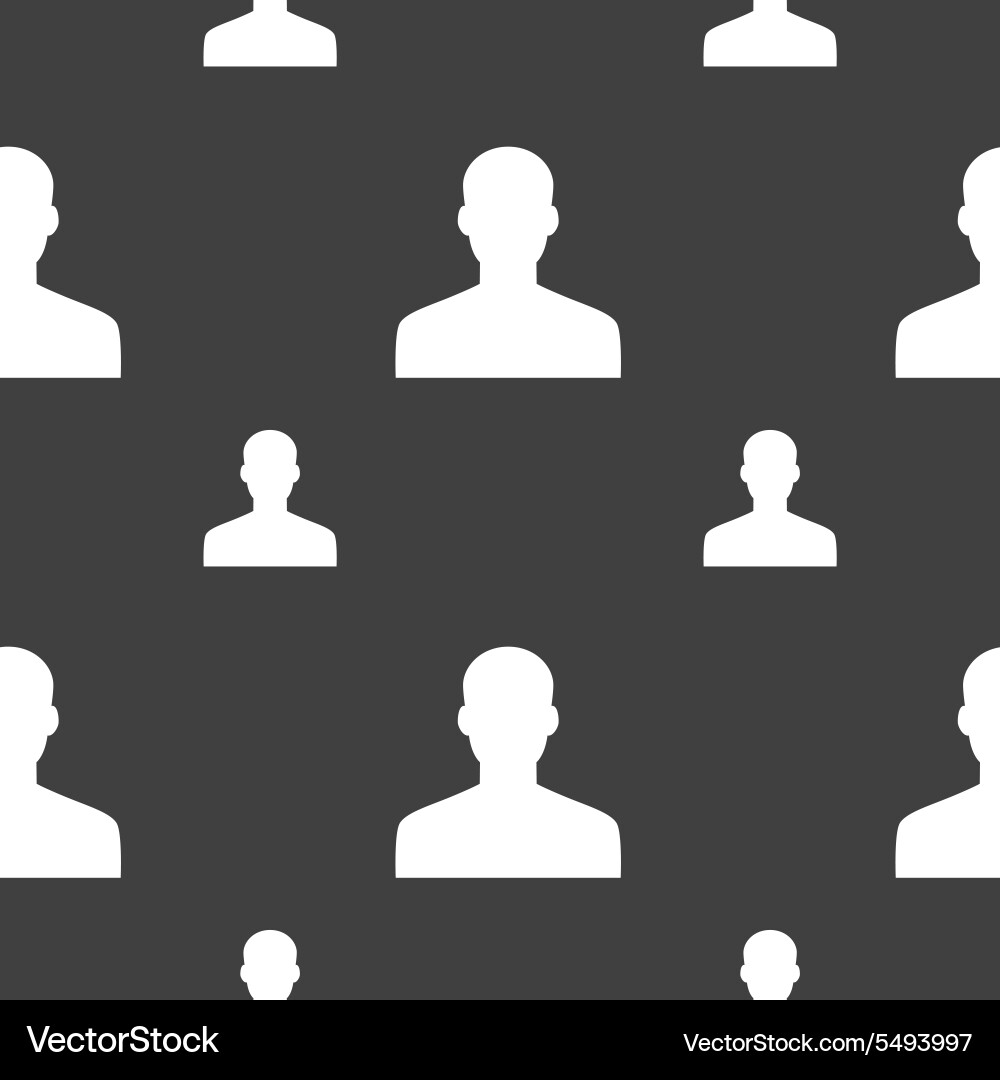 User person log in icon sign seamless pattern Vector Image