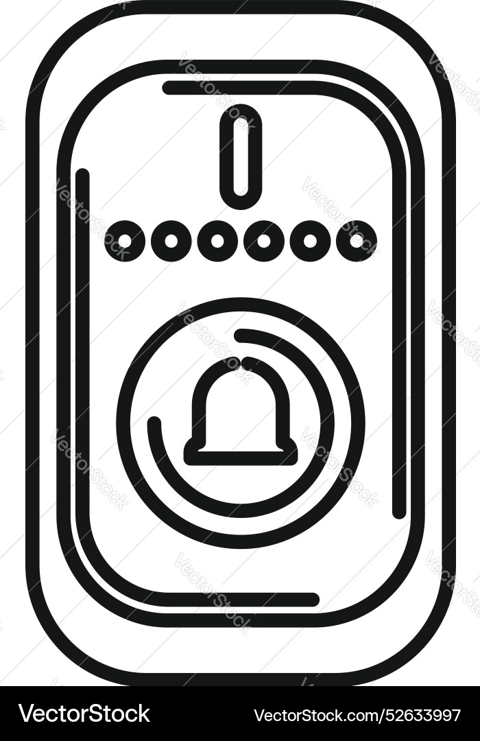 Wireless intercom system showing ringing icon Wireless intercom system showing ringing icon Vector Image
