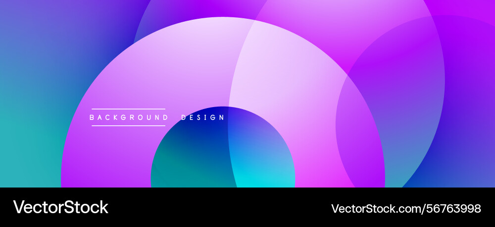 Abstract background features overlapping circles Vector Image