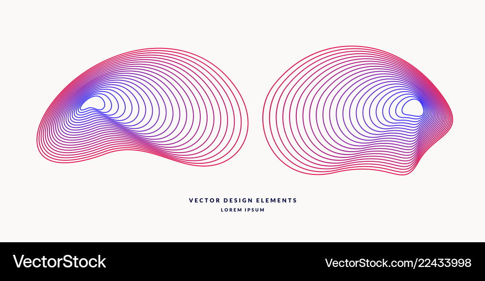 Abstract element with colored lines Vector Image