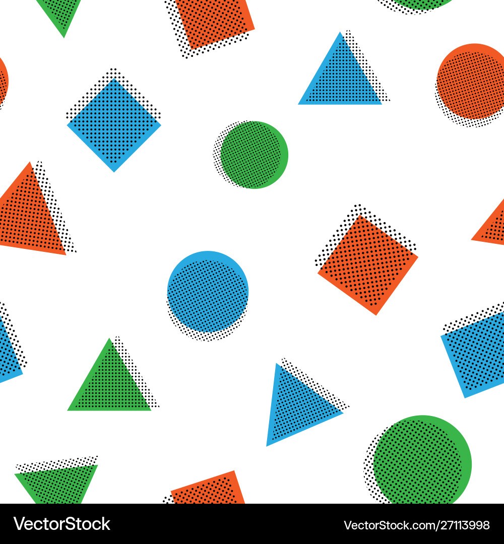 Abstract memphis style seamless pattern Abstract memphis style seamless pattern vector image