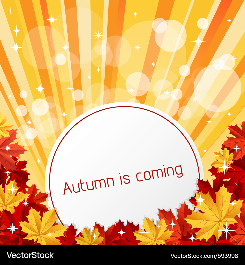 Autumn is coming Vector Image