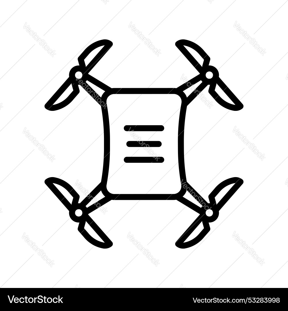 Camera drone icon outline style design isolated Camera drone icon outline style design isolated vector image