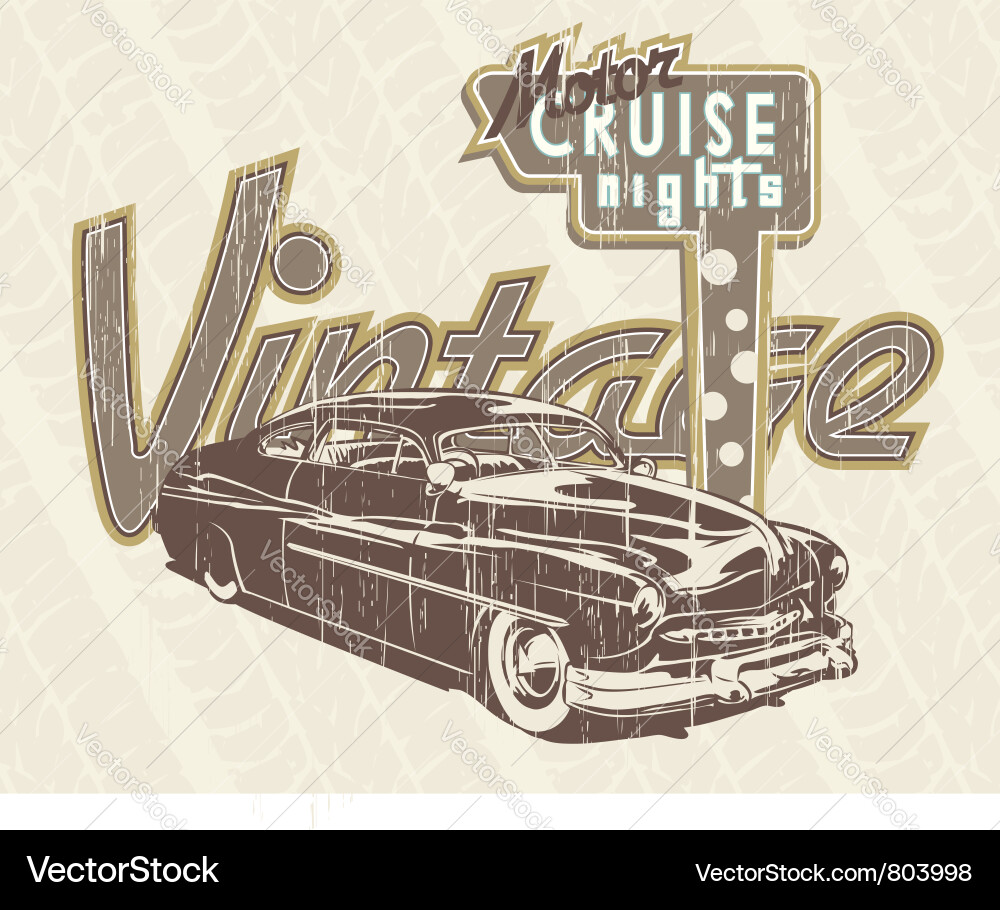 Classic car Royalty Free Vector Image - VectorStock