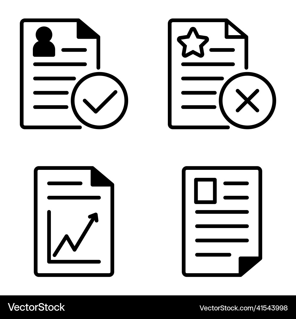 Docs1-2 flat icon set isolated on white background Docs1-2 flat icon set isolated on white background vector image