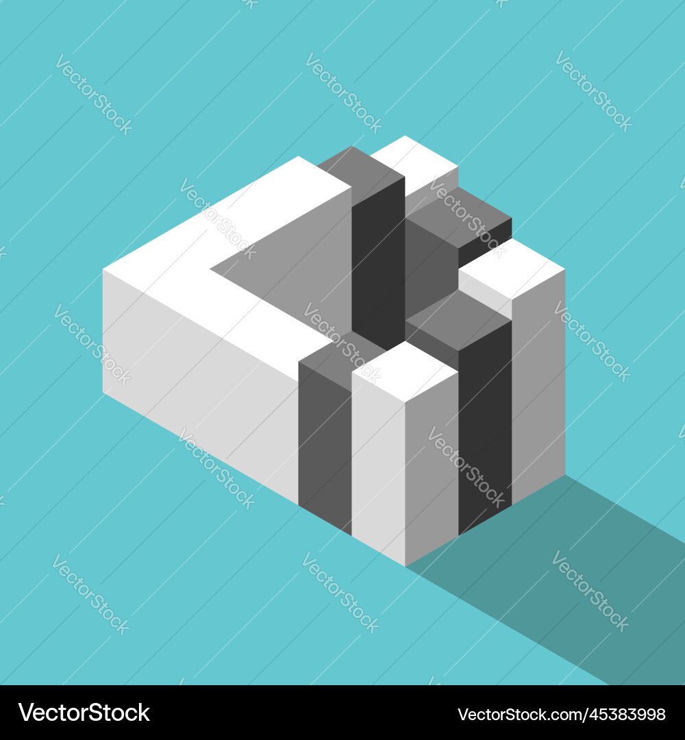 Impossible staircase penrose stairs Impossible staircase penrose stairs vector image
