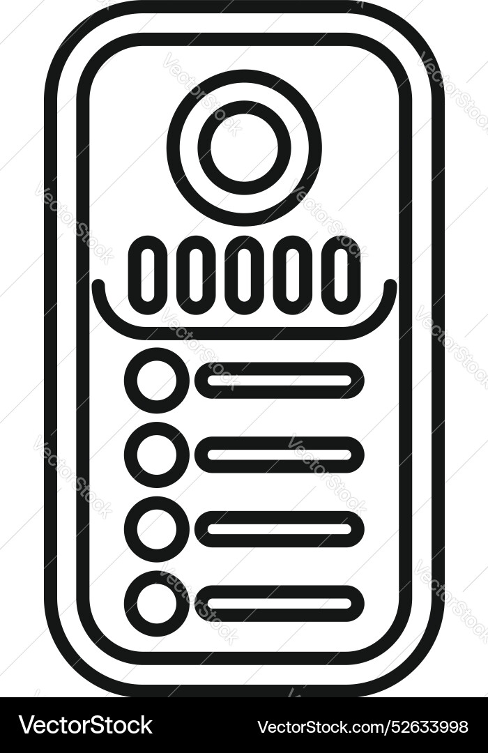 Intercom device showing digital display Intercom device showing digital display vector image