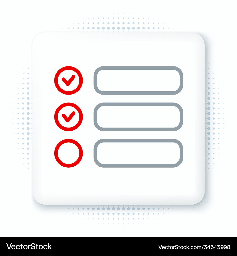 Line task list icon isolated on white background Line task list icon isolated on white background vector image