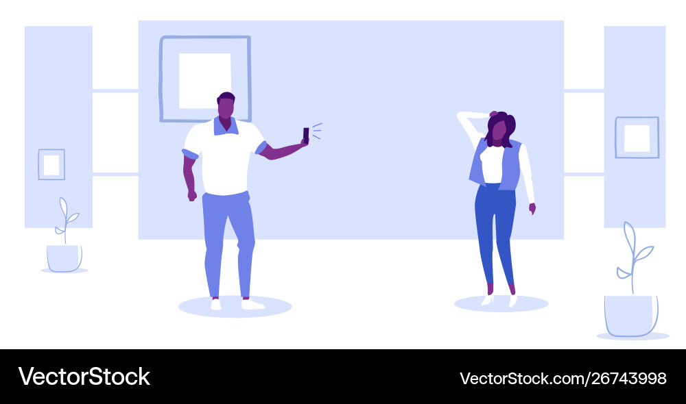 Man using smartphone camera taking photo Man using smartphone camera taking photo vector image