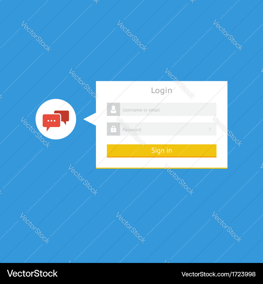 Minimalistic login form Vector Image