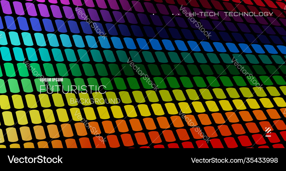 Multicolored pattern rounded squares tiled Multicolored pattern rounded squares tiled vector image