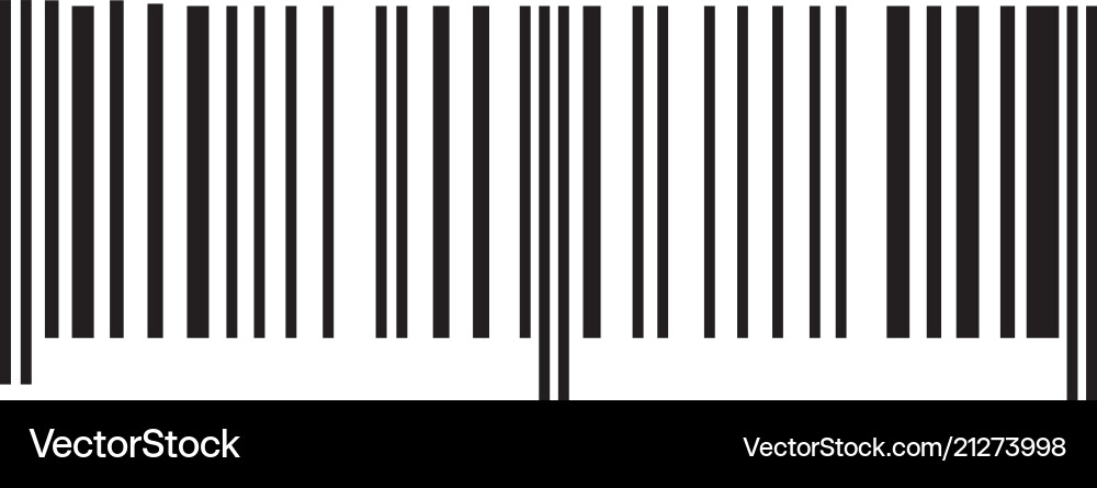 Realistic bar code icon a modern simple flat Realistic bar code icon a modern simple flat vector image