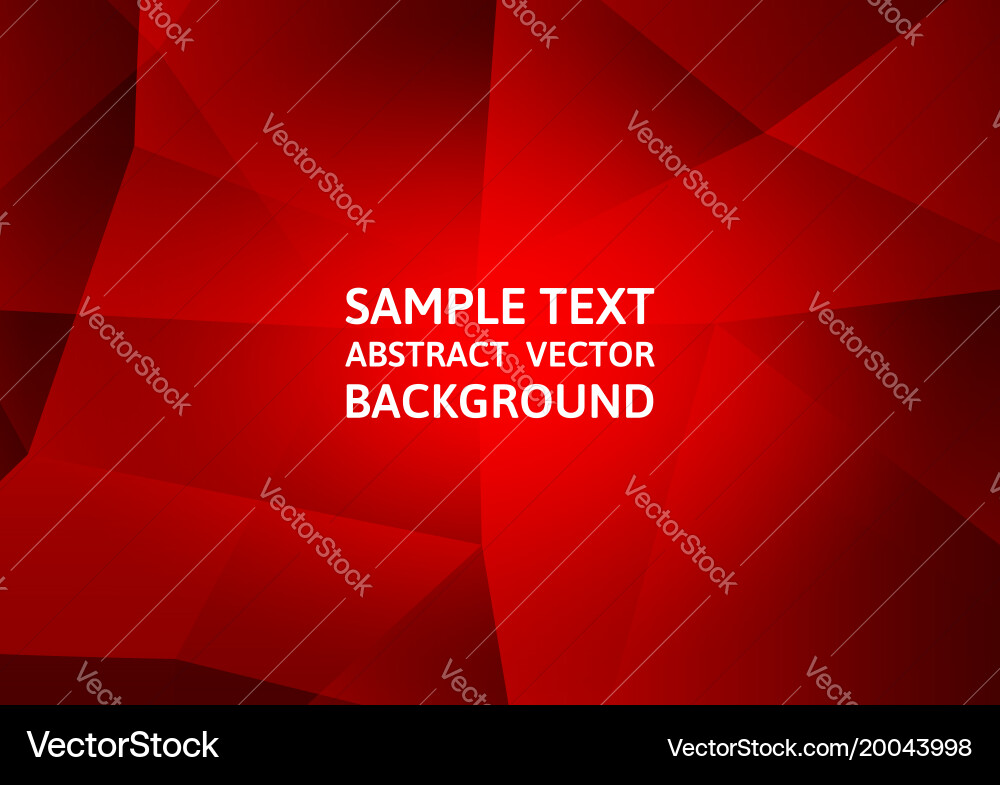 Red color polygon abstract background technology vector image